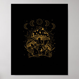 Goblincore Aesthetic Academia Cottagecore Mushroom Poster