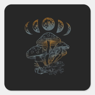 Goblincore Aesthetic Academia Cottagecore Mushroom Square Sticker
