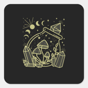 Goblincore Aesthetic Cottagecore Academia Mushroom Square Sticker