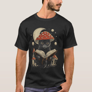Goblincore Aesthetic Dark Academia Cat Cottagecore T-Shirt