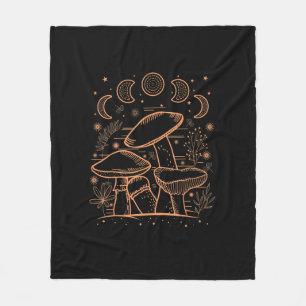 Goblincore Aesthetic Mushroom Fungi Academia Fleece Blanket
