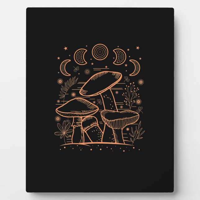 Goblincore Aesthetic Mushroom Fungi Academia Plaque (Front)