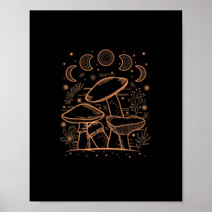 Goblincore Aesthetic Mushroom Fungi Academia Poster