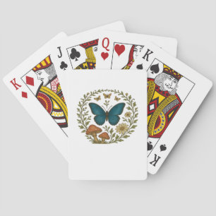 Goblincore Butterfly Fairycore Botanical Apparel C Playing Cards