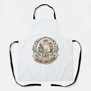 Goblincore Cat Goblincore Cat Vintage Vector Art S Apron