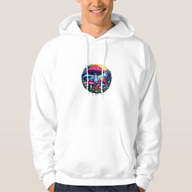Goblincore Colorful Mushrooms Classic Hoodie (Front)