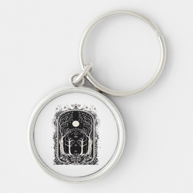 Goblincore Fantasy Gate To  Classic Key Ring (Front)