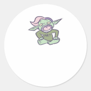 Goblincore Fart Goblin Classic Round Sticker