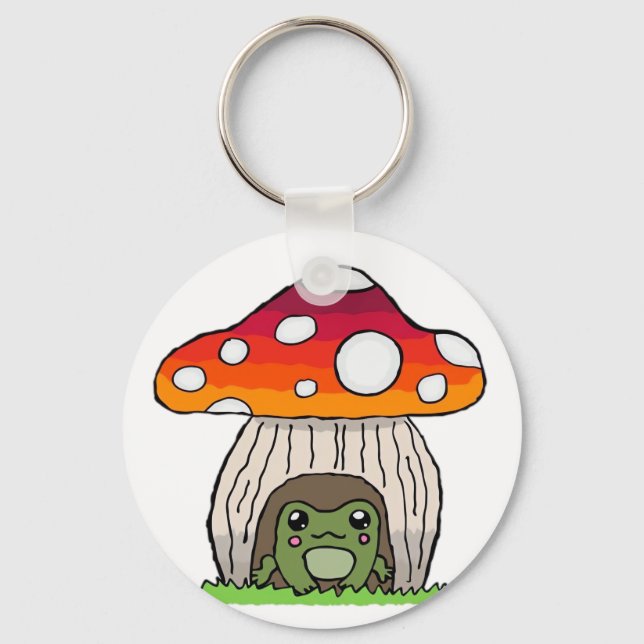 Goblincore Frog Classic Key Ring (Front)