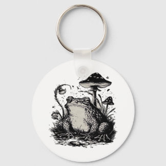 Goblincore Frog Minimal Classic Design Key Ring