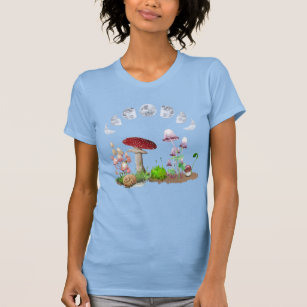 Goblincore Moon Phase Mushrooms Moss T-Shirt