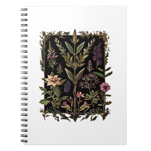 Goblincore Victorian Witch Herbs Classic Notebook (Front)