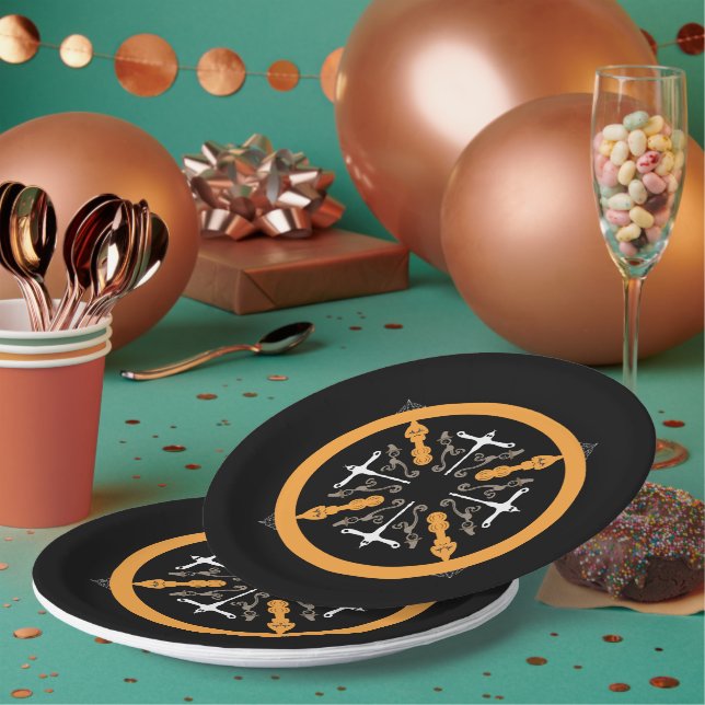 Goblins, Ghouls and Ghosts Halloween  Paper Plate (Multi)