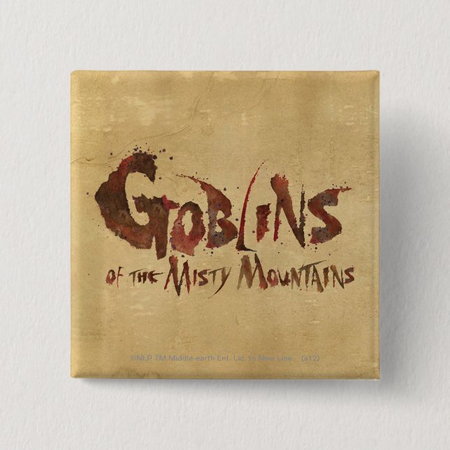 Goblins of the Misty Mountains 15 Cm Square Badge (Front)