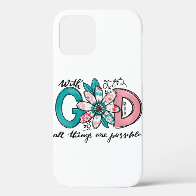 God all Things are Possible Christian Case-Mate iPhone Case (Back)