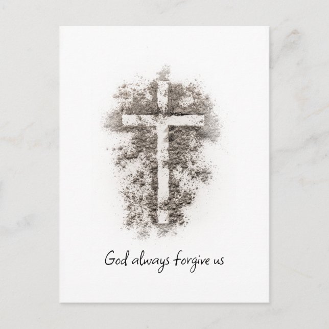 God always forgive us postcard (Front)