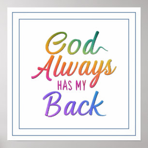 God Always Has My Back Divine Protection Poster