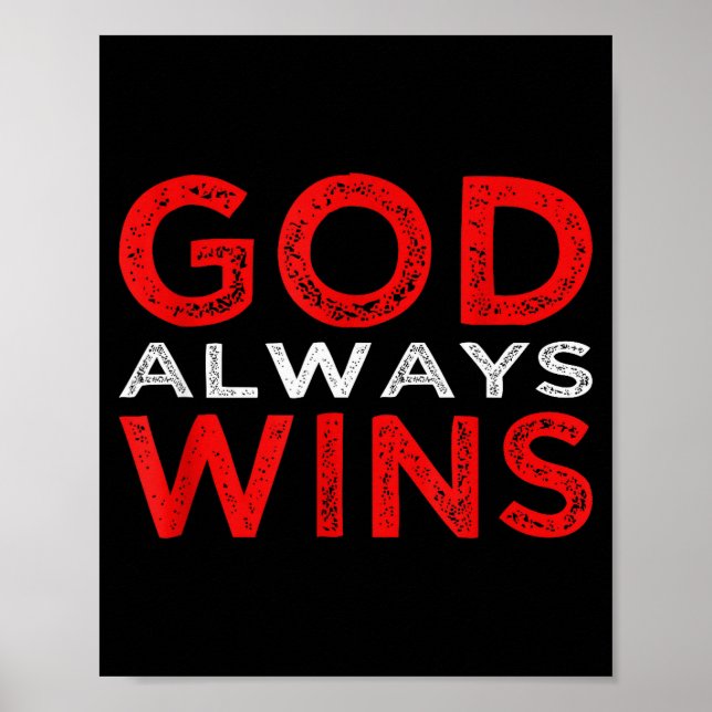 God Always Wins Religious  Poster (Front)