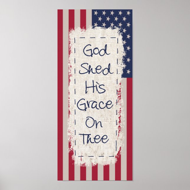 God and Country Flag Poster (Front)