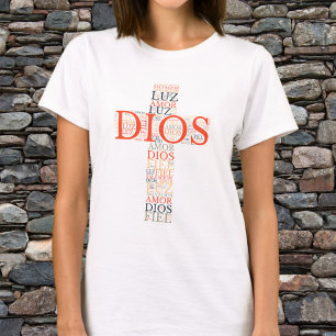 God And Faith Cross Women's Christian Spanish T-Shirt