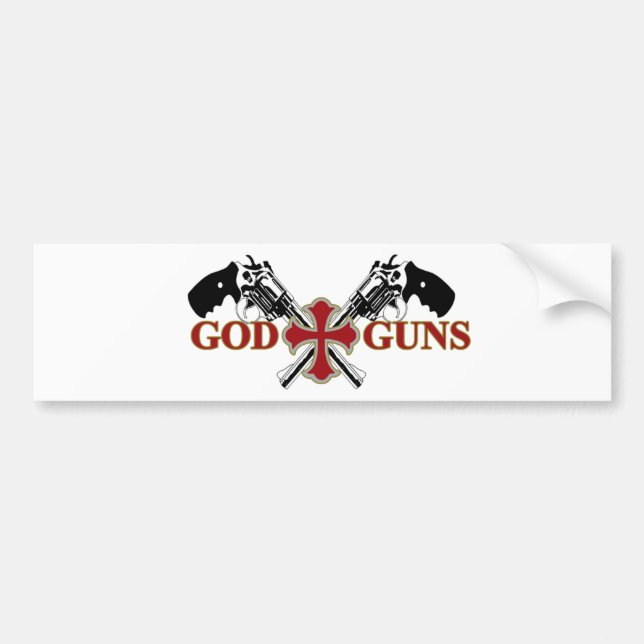 God And Guns Bumper Sticker (Front)