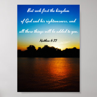 God and his righteousness - Bible Poster