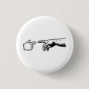 God and The Machine Hands 3 Cm Round Badge