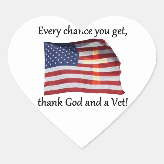 God And Vet Heart Stickers (Front)