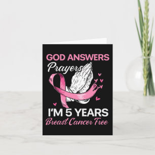 God Answers Prayers Breast Cancer Survivor Christi Card