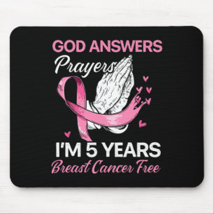 God Answers Prayers Breast Cancer Survivor Christi Mouse Mat