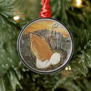 God Answers Prayers Metal Tree Decoration