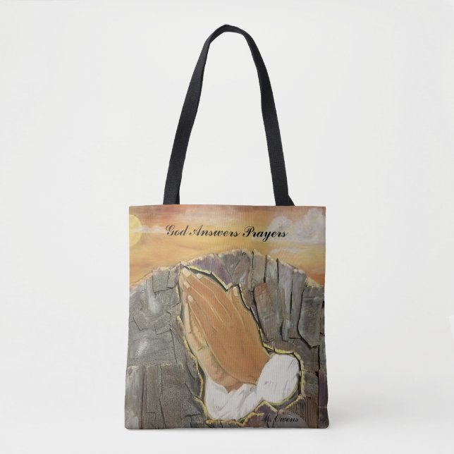 God Answers Prayers Tote Bag (Front)