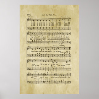 God Be With You Gospel Sheet Music Poster