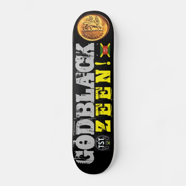 GOD BLACK ZEEN Skateboard (Front)