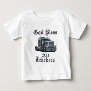 God Bless All Truckers Baby T-Shirt