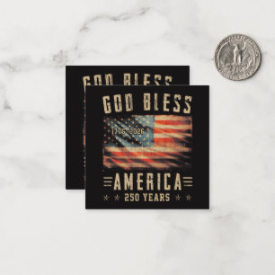 God Bless America 250 Years 1776-2026 Card