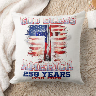 God Bless America 250 Years 1776 2026 Cushion