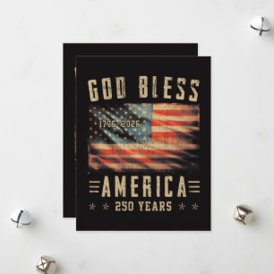 God Bless America 250 Years 1776-2026 Holiday Card