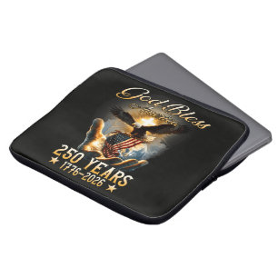 God Bless America 250 Years 1776-2026 Laptop Sleeve