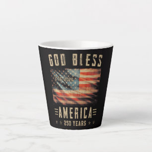 God Bless America 250 Years 1776-2026 Latte Mug