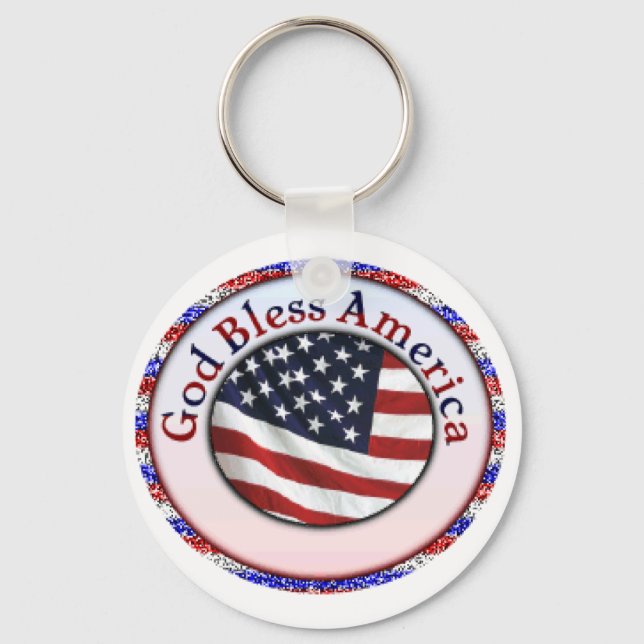God Bless America 3 Key Ring (Front)