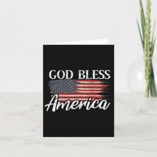 God Bless America 4th Of July Patriotic Usa Card