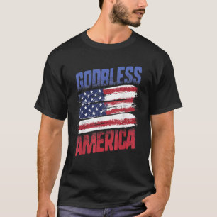 God Bless America 4th of July USA Flag Patriotic C T-Shirt