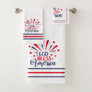 God Bless America – A Star-Spangled Tribute Bath Towel Set
