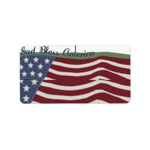 God Bless America Address Label