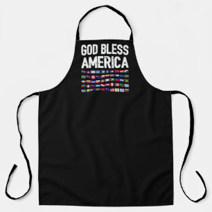 God Bless America All Countries Latino Pride I Apron