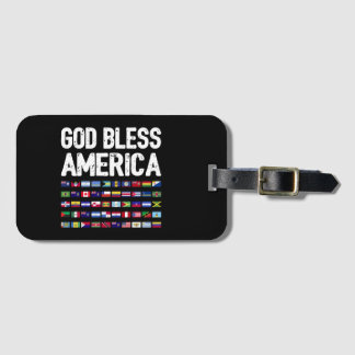 God Bless America All Countries Latino Pride I Luggage Tag