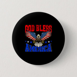 God bless america american eagle flag 4th julyGod 6 Cm Round Badge