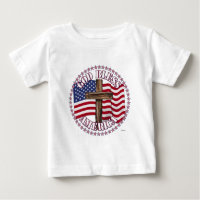 God Bless America and Cross With USA Flag 50 Stars