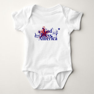 God Bless America Baby Bodysuit